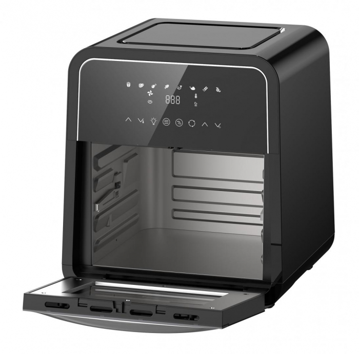 Friteuza cu aer cald Heinner Masterfry HAF-B12BK2000, 2000w, functie cuptor, capacitate: 12l, display digital cu control touch, timer 60 min, deshidratare 24h, temperatura 30-200 grade, 8 programe pre [2]