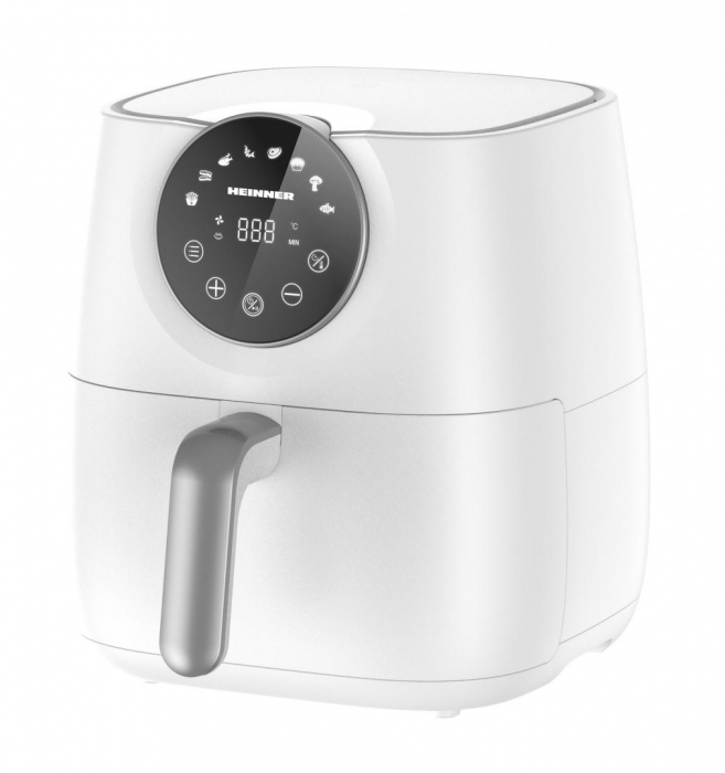 Friteuza cu aer cald Heinner Airfryer Smartfry HAF-B6WH1700, 1700w, capacitate: 5.7l, timer 60 min, temperatura 80-200 grade, 8 programe presetate, suport teflonat detasabil, oprire automata, alb [1]