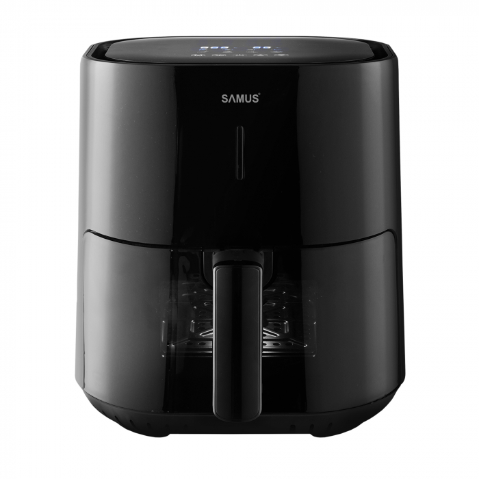 Friteuza cu aer cald Samus AF4-S1200DW, 1200 W, 4 litri, 8 programe, timer, tehnologie Fry Force 360 grade, control digital tactil, neagra [3]