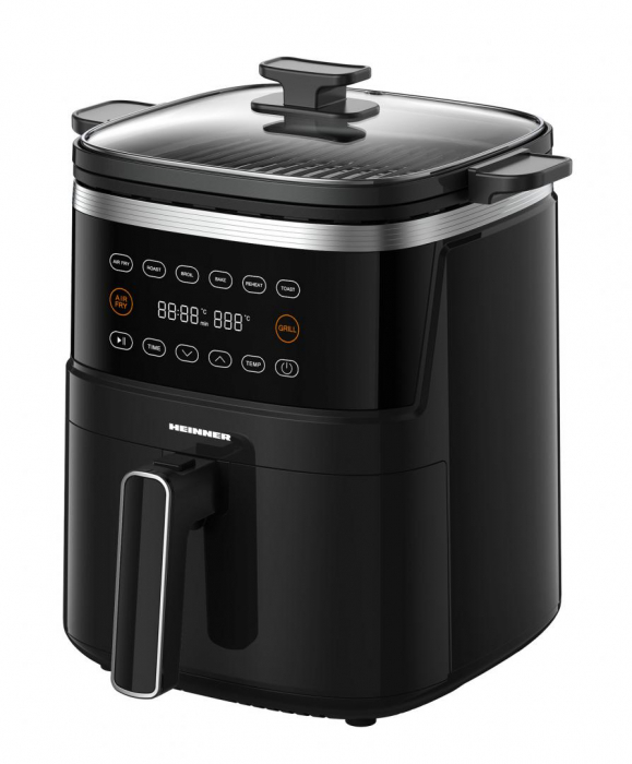 Friteuză cu aer cald și grill HEINNER VastCook HAFG-B5BK2600, 5L, 1400W/1200W, gătire sănătoasă [1]