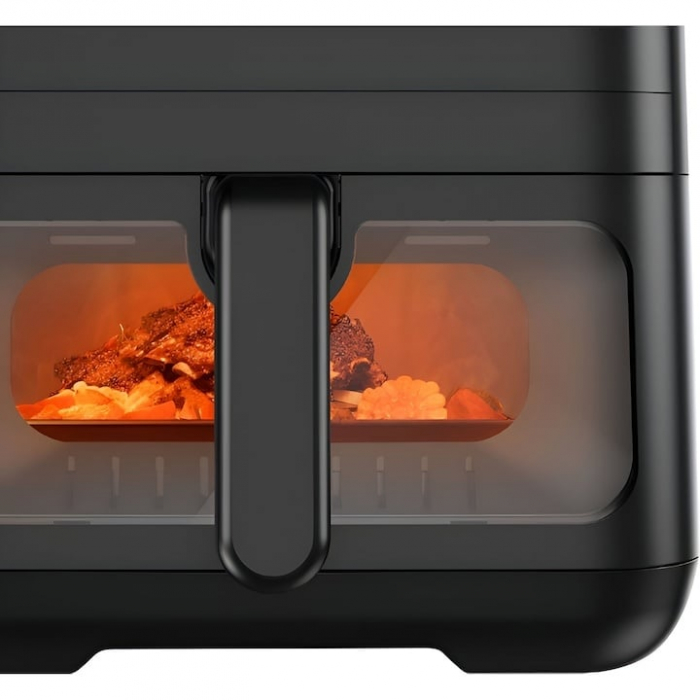 Friteuza cu aer cald Vivax DFA-617DB, 1500W, 6L, temperatura reglabila pana la 200°C, cronometru, tava antiaderenta, protectie la supraincalzire, negru [3]