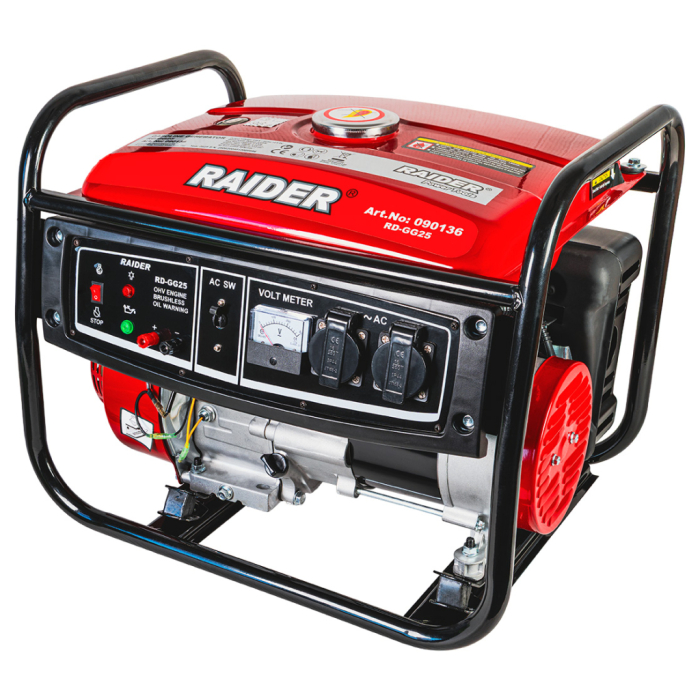 Generator benzină RDP RD-GG25, 2.8 kW, 230V, rezervor 12L, 2 prize, pornire manuală, uz general [1]