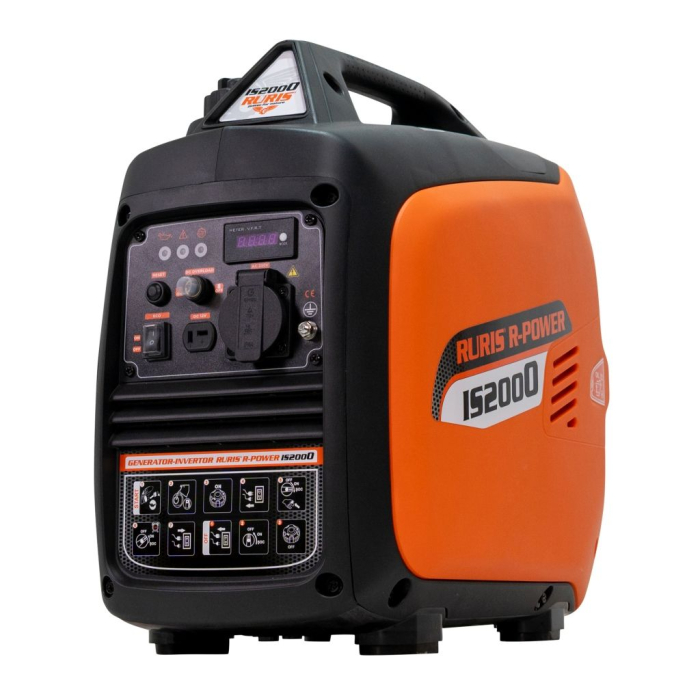 Generator curent inverter ModelR-Power IS2000, 2000W, benzină, 230V + 12V, portabil, consum redus, autonomie mare, regulator automat tensiune [2]