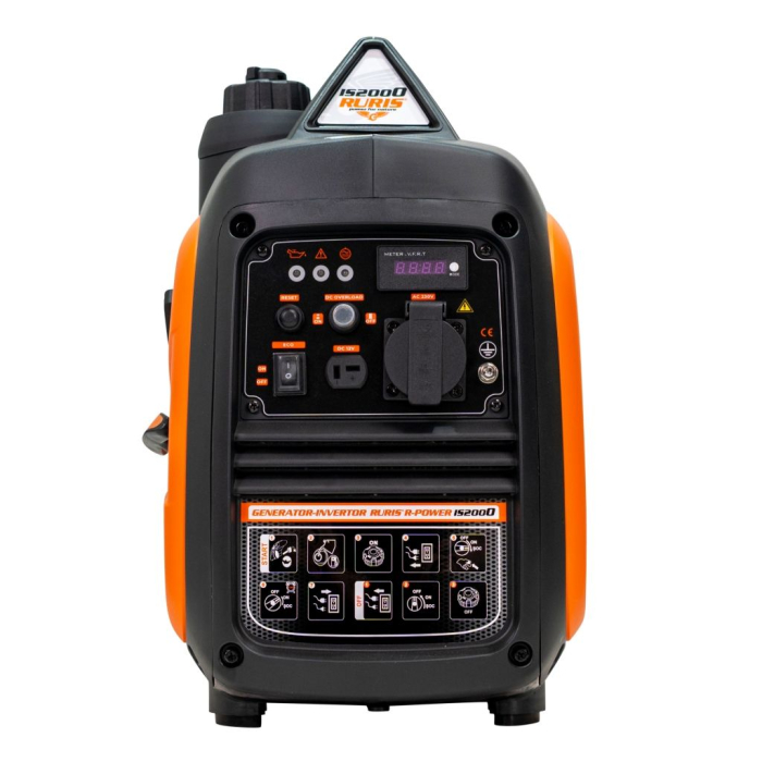 Generator curent inverter ModelR-Power IS2000, 2000W, benzină, 230V + 12V, portabil, consum redus, autonomie mare, regulator automat tensiune [4]