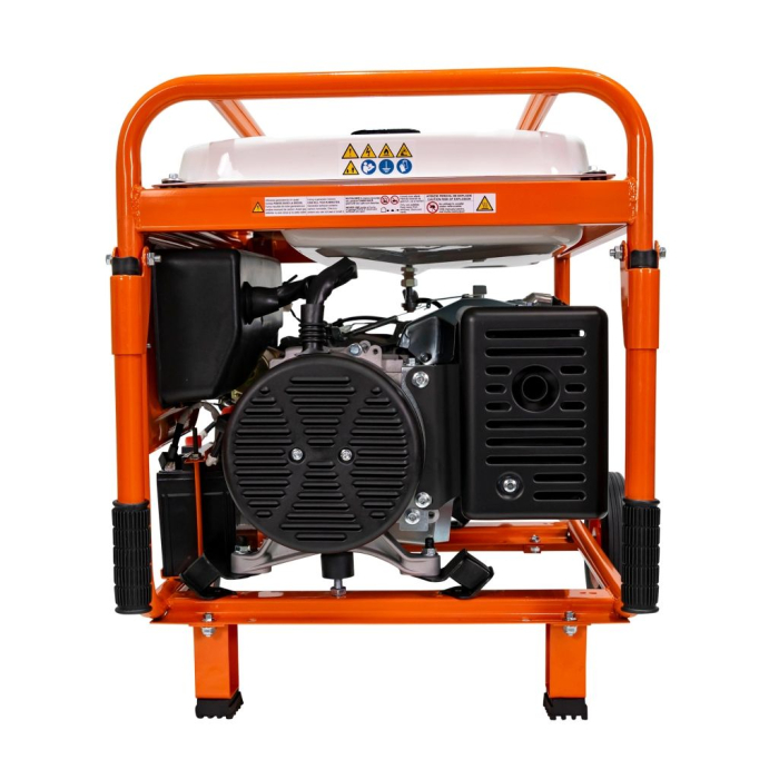 Generator curent Model R-Power GE 7000RC, 6500W, pornire electrică + telecomandă, benzină, 230V + 12V, motor 4 timpi, cupru, roți transport, 2 prize, ideal uz casnic și șantier [5]