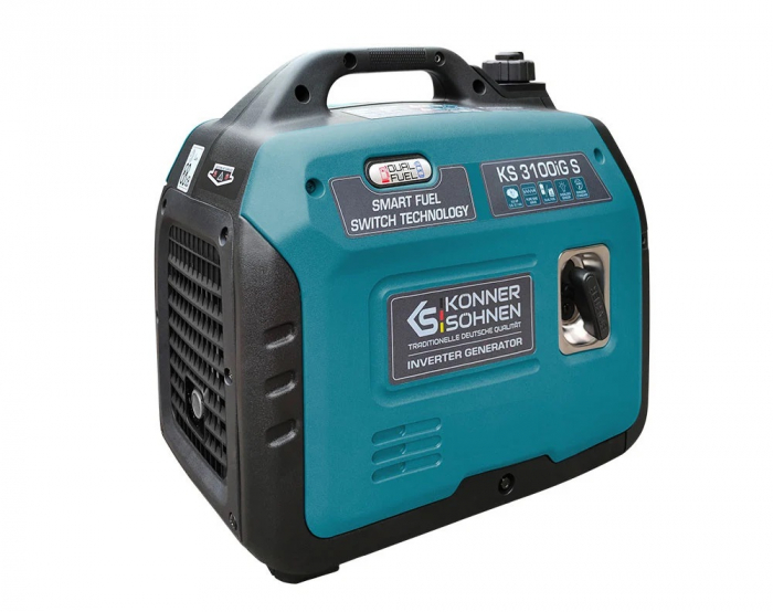 Generator de curent 3.1 Kw, inverter, Hibrid (GPL + BENZINA) - INSONORIZAT - KONNER & SOHNEN - KS-3100IG-S, Putere motor 4,6 cp / 79.7 cmc [6]