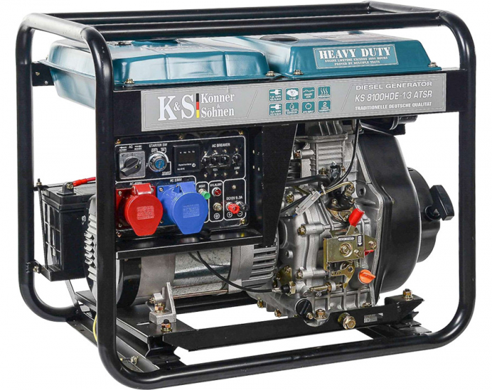 Generator de curent 6.5 kW diesel - Heavy Duty - Konner & Sohnen - KS-8100DE-1/3-HD-ATSR [3]