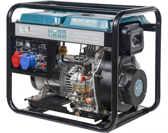 Generator de curent 6.5 kW diesel - Heavy Duty - Konner & Sohnen - KS-8100DE-1/3-HD-ATSR [2]