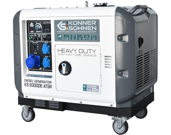 Generator de curent 7.0 kW diesel - Heavy Duty - insonorizat - Konner & Sohnen - KS-9300DE-ATSR-Super-Silent din gama de generatoare de curent portabile [2]