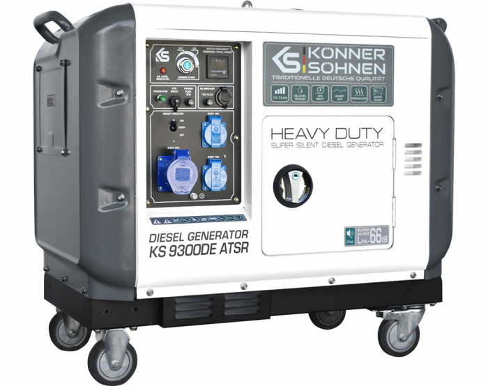 Generator de curent 7.0 kW diesel - Heavy Duty - insonorizat - Konner & Sohnen - KS-9300DE-ATSR-Super-Silent din gama de generatoare de curent portabile [3]