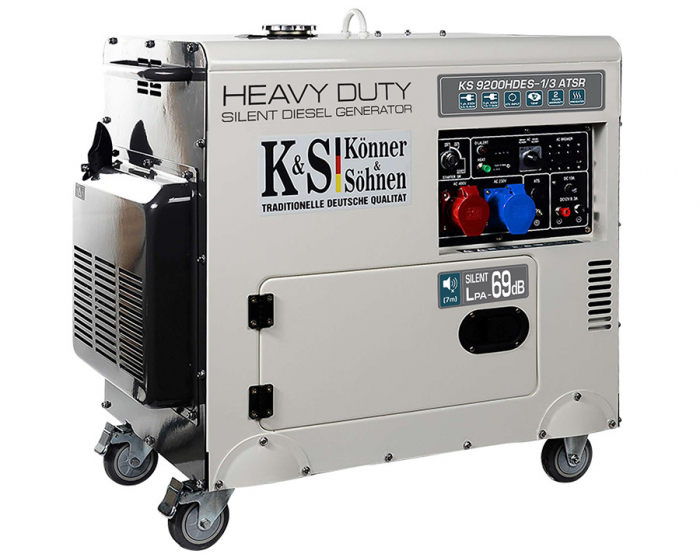 Generator de curent 7.5 kW diesel - Heavy Duty - insonorizat - Konner & Sohnen - KS-9200DE-1/3-HD-ATSR- Silent [2]