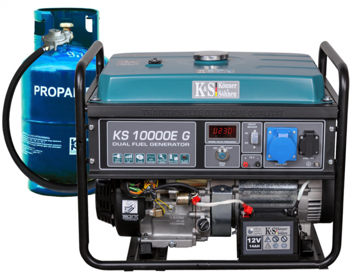 Generator de curent 8 kW HIBRID (GPL + Benzina) - Konner & Sohnen - KS-10000E-G [2]