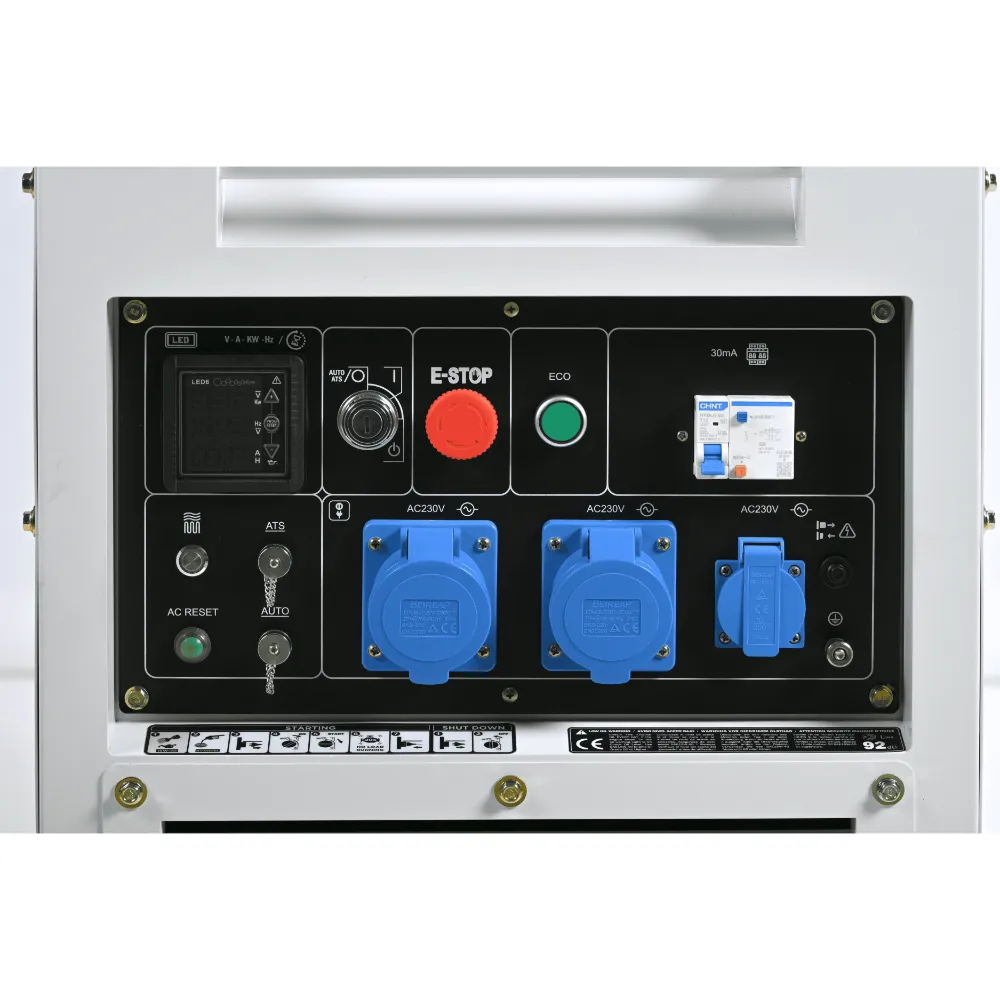 Generator de curent inverter monofazat cu motor diesel Hyundai DHY-9000SEi, putere 6.5 KW, motor 12 CP [6]