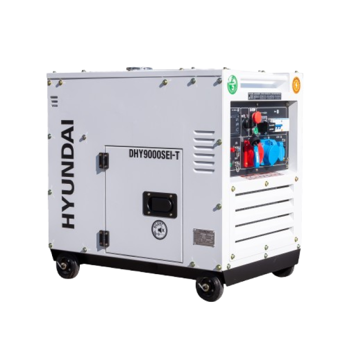 Generator de curent inverter monofazat cu motor diesel Hyundai DHY-9000SEi-T, putere 6.5 KW, motor 12 CP [1]