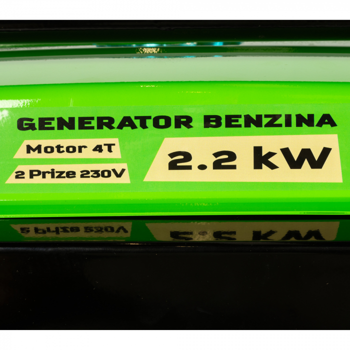 Generator de curent Micul Fermier GF-1329, 2200W, stabilizator tensiune AVR, monofazat, benzina, alerta nivel ulei, protectie suprasarcina, autonomie 6 ore, 2 ulei motor 0.6L [15]