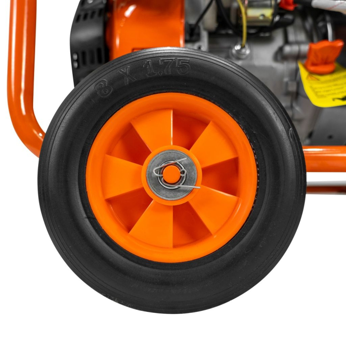 Generator curent trifazat Model R-Power GE 9000RC ATS, 7500W, AVR + ATS, pornire electrică cu telecomandă, 230/400V, benzină, motor 4 timpi, cupru, roți transport, cadru industrial [12]