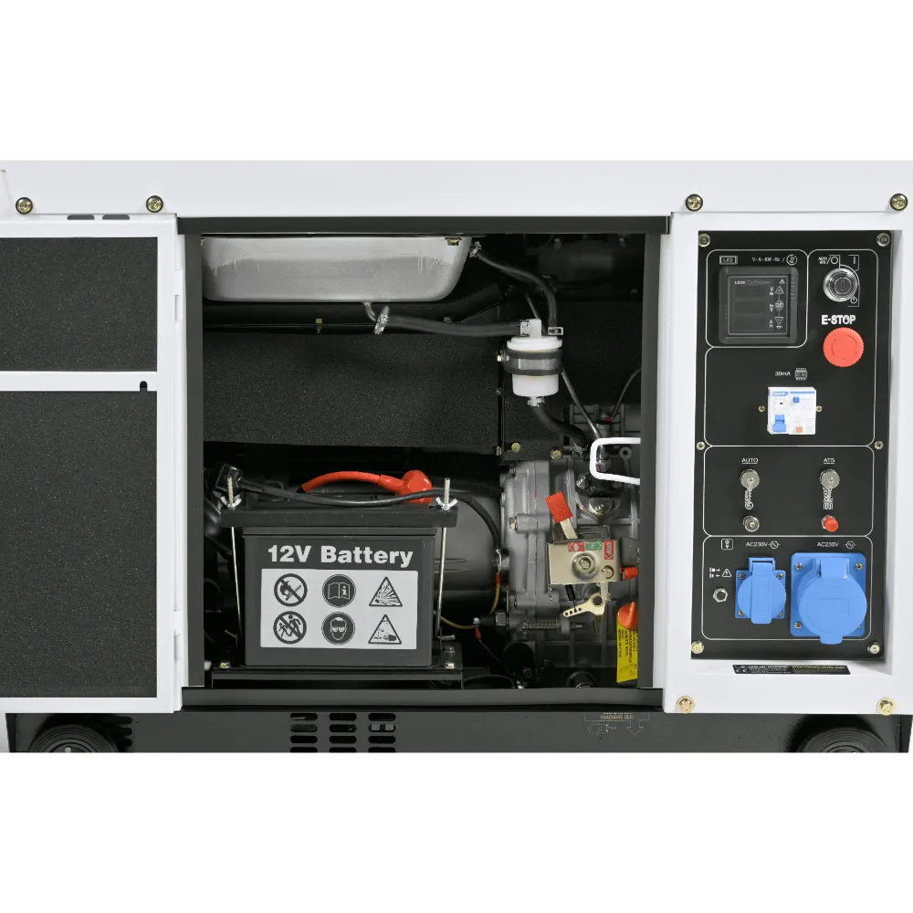 Generator de curent monofazat cu motor diesel Hyundai DHY-8600SE, putere 6.5 kw [5]