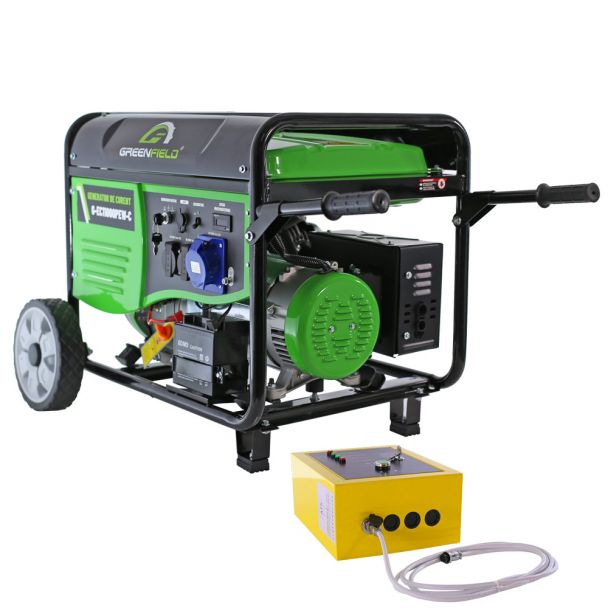 Generator de curent pe benzina Greenfield G-EC11000PEW-C+ATS_11000, portabil, 230V, 9.2 kVA, pornire electrica automatizata, cu panou ATS [2]