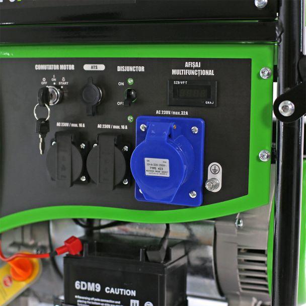 Generator de curent pe benzina Greenfield G-EC11000PEW-C+ATS_11000, portabil, 230V, 9.2 kVA, pornire electrica automatizata, cu panou ATS [6]