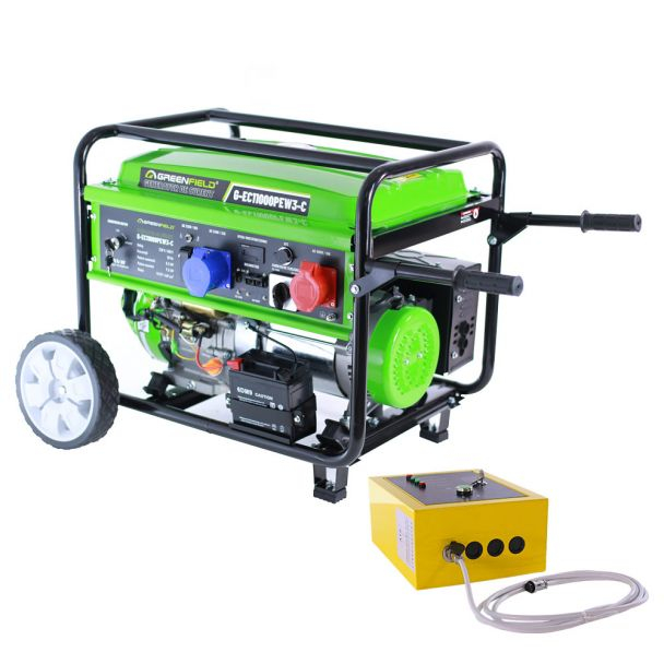 Generator de curent pe benzina Greenfield G-EC11000PEW3-C+ATS_11000, portabil, 400/230V, 9.2 kVA, pornire electrica automatizata, cu panou ATS [6]