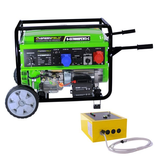 Generator de curent pe benzina Greenfield G-EC11000PEW3-C+ATS_11000, portabil, 400/230V, 9.2 kVA, pornire electrica automatizata, cu panou ATS [7]