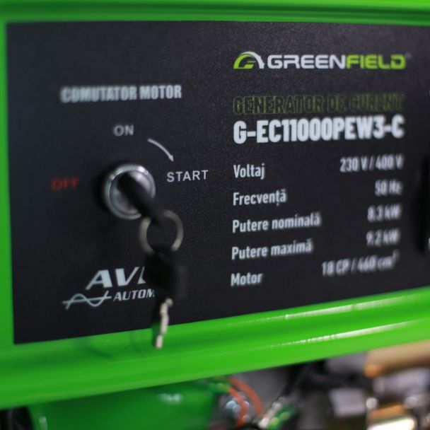 Generator de curent pe benzina Greenfield G-EC11000PEW3-C, portabil, 400/230V, 9.2 kVA, pornire electrica [4]