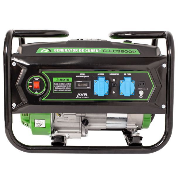 Generator de curent pe benzina Greenfield G-EC3600P, portabil, monofazat, putere 2.4 kVA, bobinaj alternator cupru [2]