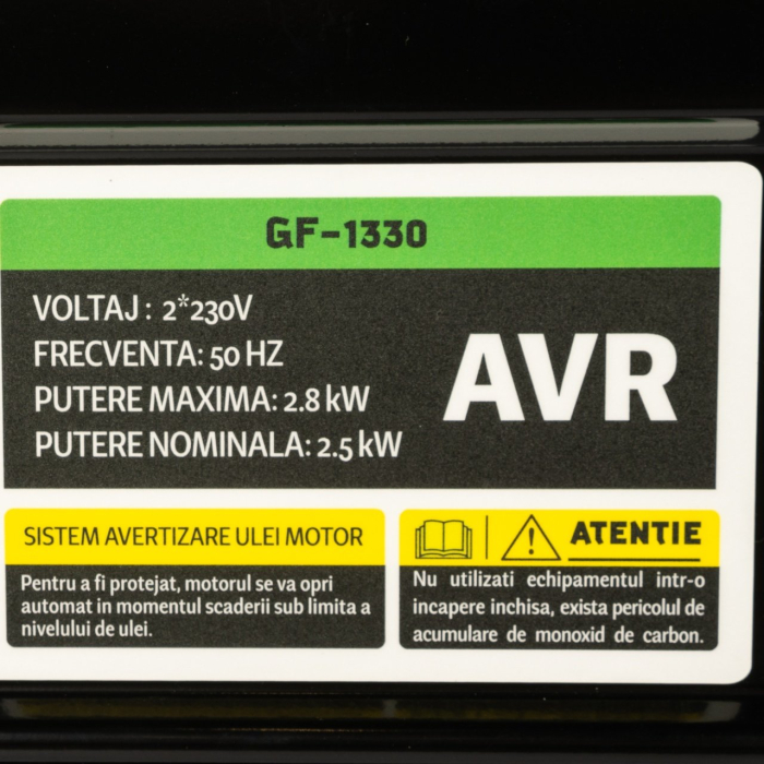 Generator de curent pe benzina Micul Fermier, MF-3500, 2800W, 4Cp monofazat, benzina, alerta nivel ulei, protectie suprasarcina, autonomie 6 ore [9]