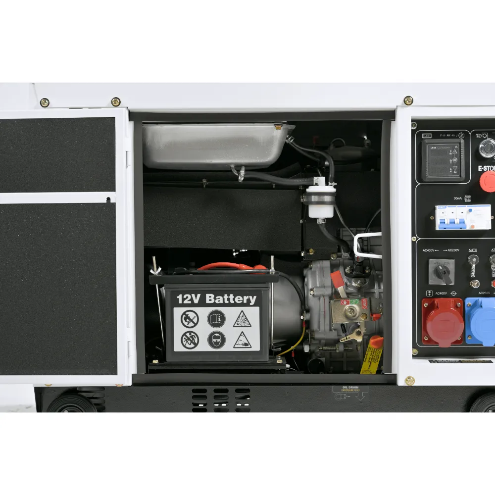 Generator de curent trifazat cu motor diesel Hyundai DHY8600SE-T, putere motor 12 CP, Putere maxima  7.9 kVA, tensiune 380 / 220 V [6]