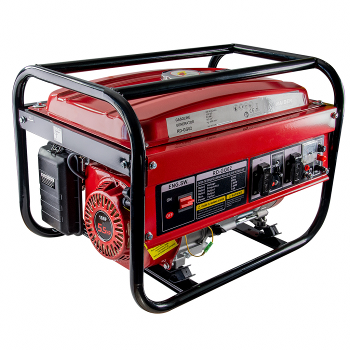 Generator de uz general Raider RD-GG02 129931, 2.2 kw, 3600 rpm, 163 cm³, 5.5 cp, 14 L, benzina protectie suprasarcina, regulator tensiune avr, voltmetru RD-GG02 [2]