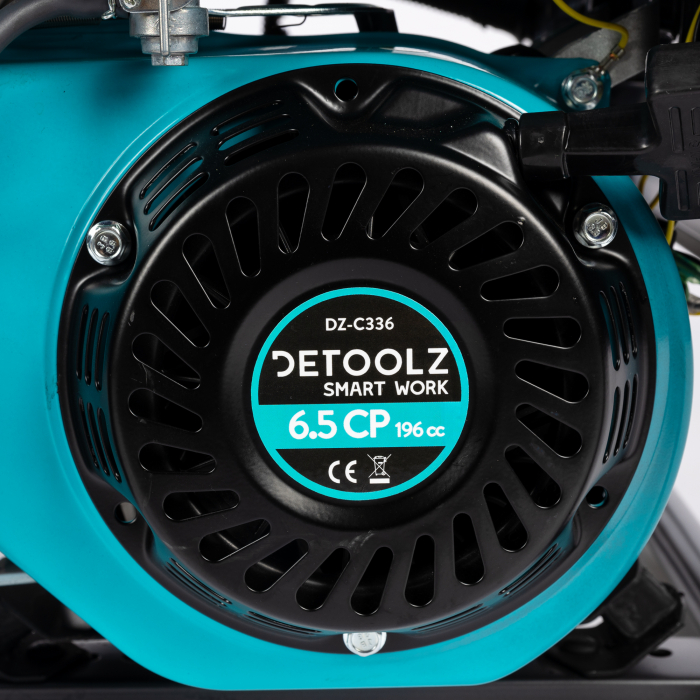 Generator Detoolz 2.5kW, 6.5CP, Benzină, 196CC, 15L, 4T, IP23, 2 Prize 230V, Portabil, Pornire Manuală [11]