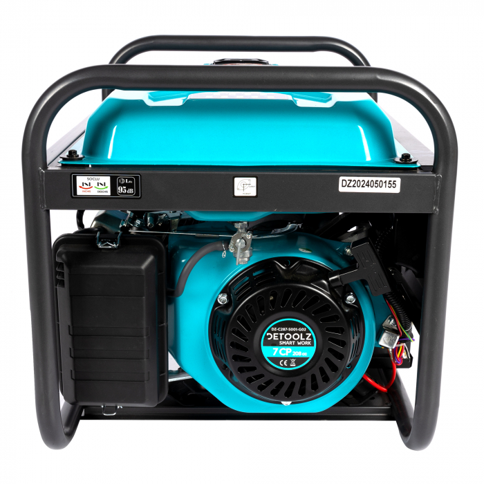 Generator Detoolz 3kW, 7CP, Benzină, 208CC, 2800W, Rezervor 15L, pornire la buton, 4T OHV, IP23 [6]