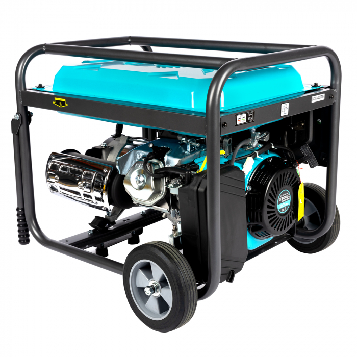 Generator Detoolz 5.5kW, 13CP, 389CC, Benzină, 25L, 4T OHV, IP23, Pornire la buton, Cu Roti [18]
