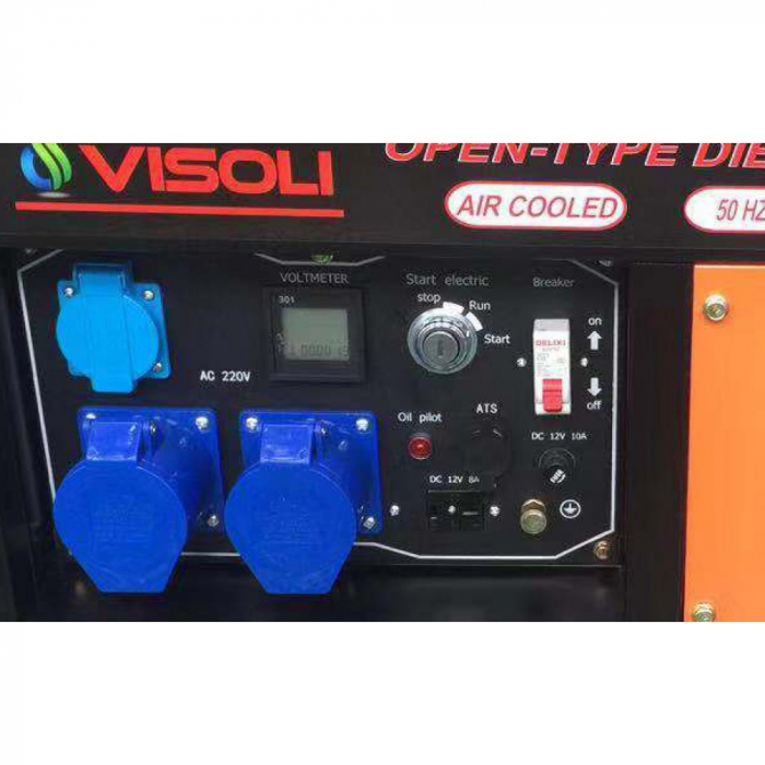 Generator electric diesel monofazat Visoli DG-10CLE – 10 kVA, pornire electrică, AVR [2]
