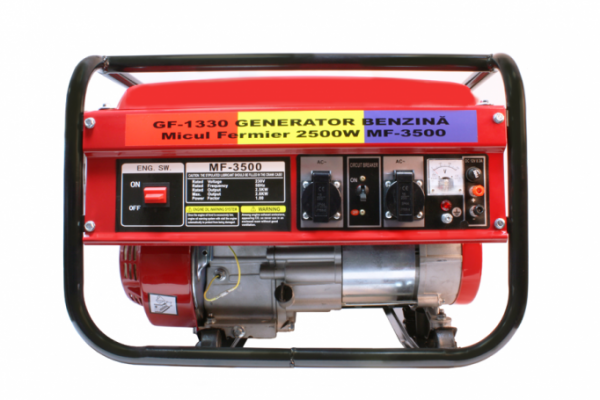 Generator de curent pe benzina Micul Fermier, MF-3500, 2800W, 4Cp monofazat, benzina, alerta nivel ulei, protectie suprasarcina, autonomie 6 ore, 2 ulei motor 0.6L [4]