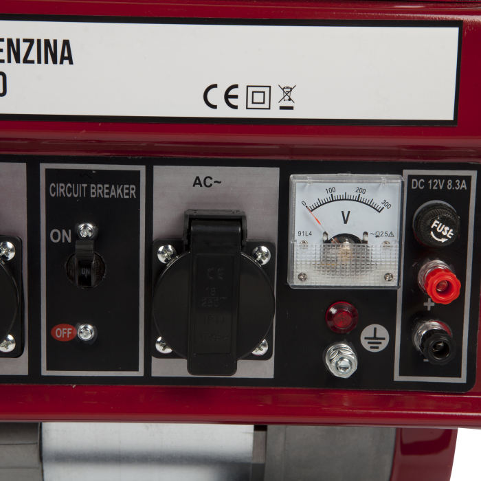 Generator de curent pe benzina Micul Fermier, MF-3500, 2800W, 4Cp monofazat, benzina, alerta nivel ulei, protectie suprasarcina, autonomie 6 ore, 2 ulei motor 0.6L [14]