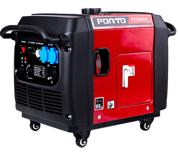 Generator Inverter Ponto PT3650iS, 3,2 kW, 230V, Motor 4T, Rezervor 17L, Roți Transport, Silențios [1]