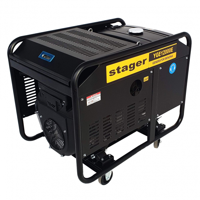 Generator open frame 10kw, Stager YGE12000E, monofazat, benzina, pornire electrica [3]