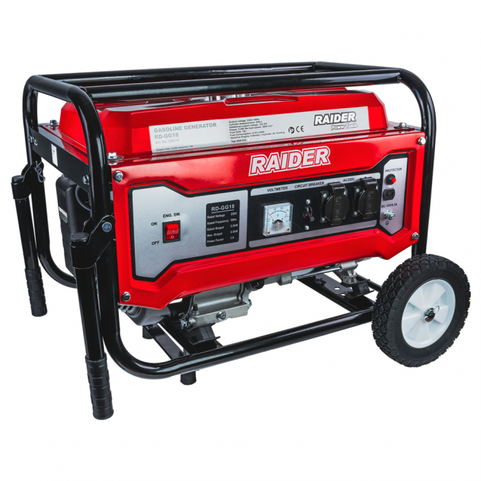 Generator Wheels RD-GG18,  3kW, motor 208 cm³, consum 320 g/kWh, rezervor 15 L [9]
