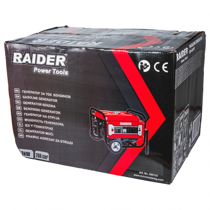 Generator Wheels RD-GG18,  3kW, motor 208 cm³, consum 320 g/kWh, rezervor 15 L [2]