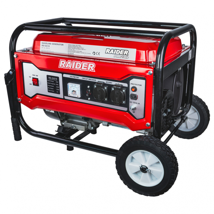 Generator Wheels RD-GG18,  3kW, motor 208 cm³, consum 320 g/kWh, rezervor 15 L [1]