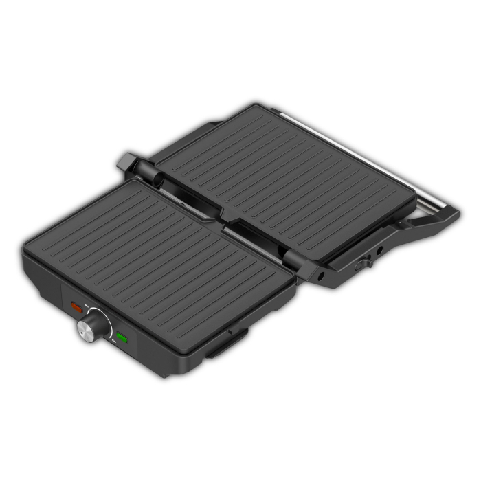Grill Electric Samus GTS-1600X, 1600W, Deschidere 180°, Placi Antiaderente, Control Temperatura [3]