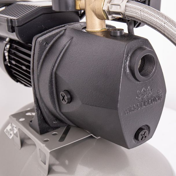 Hidrofor cu pompa autoamorsanta Wasserkonig FL477325, fonta, putere 1000 W, debit 4380 l/h, inaltime refulare 47 m, vas de expansiune 24 l [5]