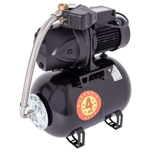 Hidrofor cu pompa autoamorsanta Wasserkonig FL497525, fonta, putere 950 W, debit 4500 l/h, inaltime refulare 49 m, vas de expansiune 24 l [2]