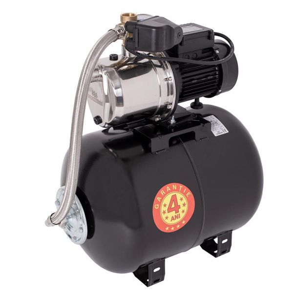 Hidrofor cu pompa autoamorsanta Wasserkonig IL558250, inox, putere 1300 W, debit 4920 l/h, inaltime refulare 55 m, vas de expansiune 50 litri [6]