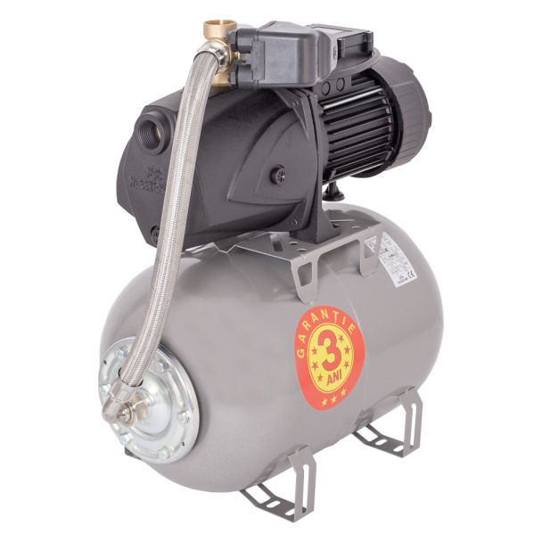 Hidrofor cu pompa fonta autoamorsanta Wasserkonig 25LM5.2-57, putere 1400 W, debit 5220 l/h, inaltime refulare 57 m, vas de expansiune 24 l [6]