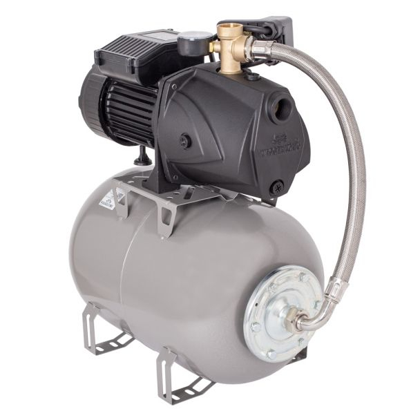 Hidrofor cu pompa fonta autoamorsanta Wasserkonig 25LM5.2-57, putere 1400 W, debit 5220 l/h, inaltime refulare 57 m, vas de expansiune 24 l [7]