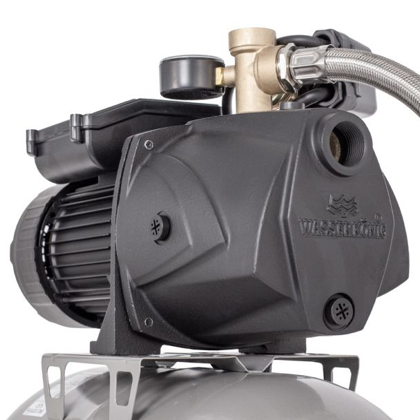 Hidrofor cu pompa fonta autoamorsanta Wasserkonig 25LM5.2-57, putere 1400 W, debit 5220 l/h, inaltime refulare 57 m, vas de expansiune 24 l [3]