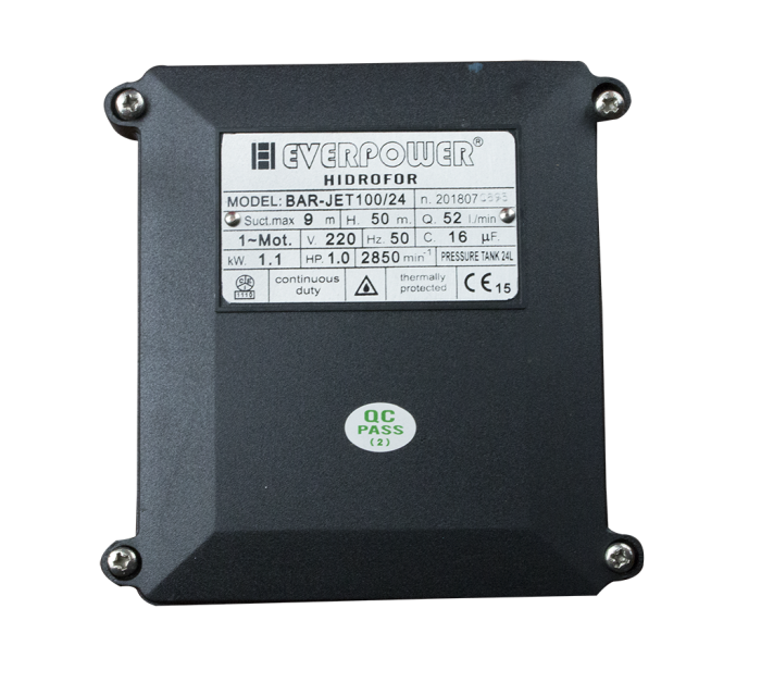 Hidrofor Pompa Fontă 1100W 50L – BAR-JET100/50, Sistem Automat de Alimentare cu Apă, Debut Puternic, Ideal pentru Locuințe, Grădini și Aplicații Comerciale Mici [4]