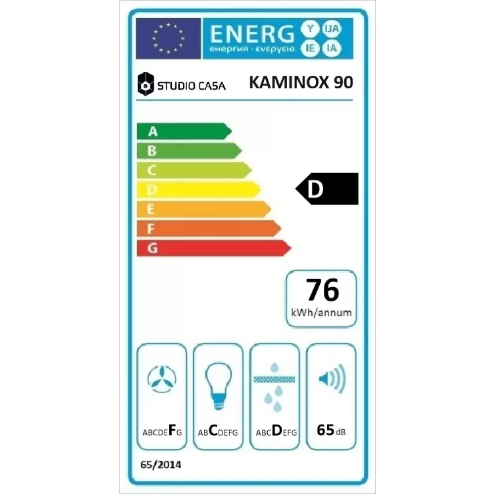 Hota Decorativa 90 Cm, Kaminox90, 1 Motor Turbo , Capacitate de absorbție maxim (mc/h) 400 m³/h, Material / Culoare	Inox , Material filtre 3 filtre Aluminiu, Iluminare LED 1 x 5W [2]